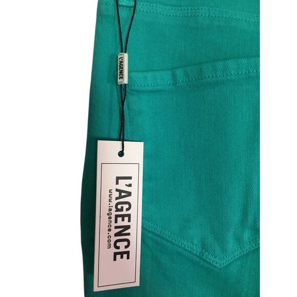 L'Agence Jeans Women's Size 25 Spearmint Saada Crop Slim Raw Hem - Picture 9 of 10